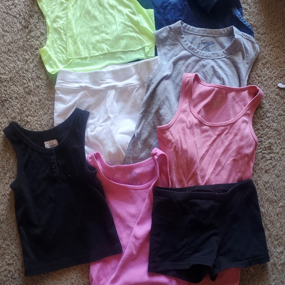 GAP Pink and Black Tank Tops Casual Collection